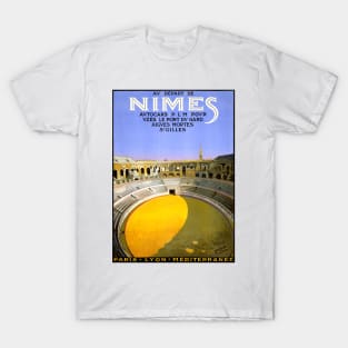 Vintage Travel Poster Nimes France T-Shirt